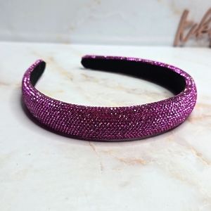 Pink fushia rhinestones headband